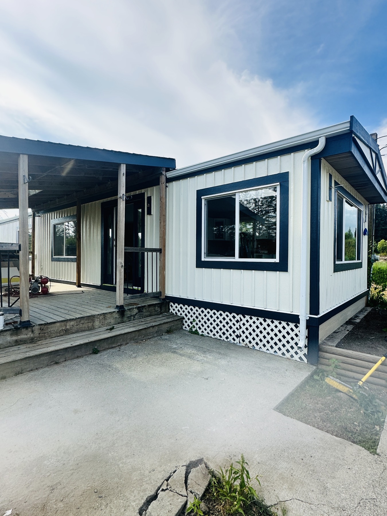 A repainted home exterior